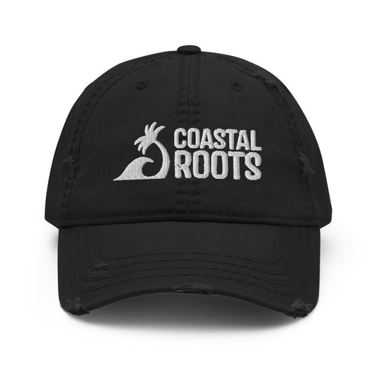 Coastal Roots Distressed Hat Black
