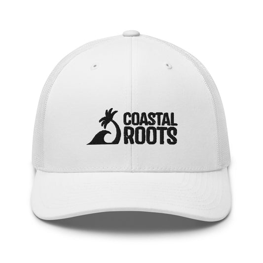 Coastal Roots Trucker Cap White