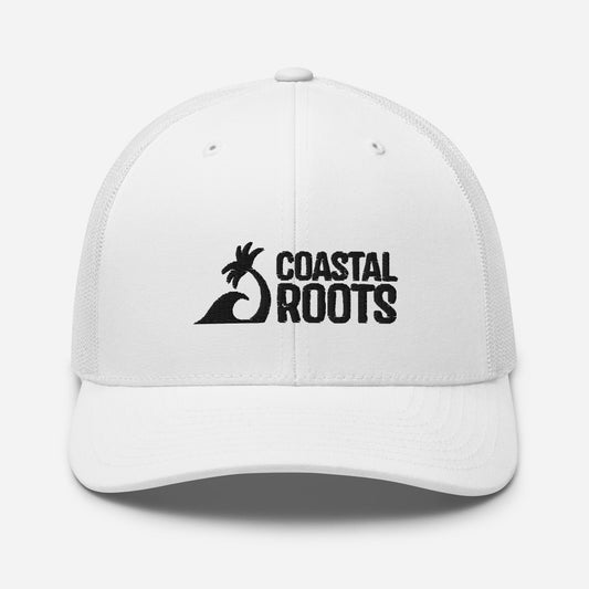 Coastal Roots Trucker Cap White