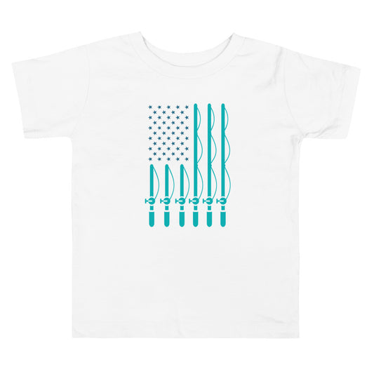Toddler Flag Fishing Pole T-Shirt